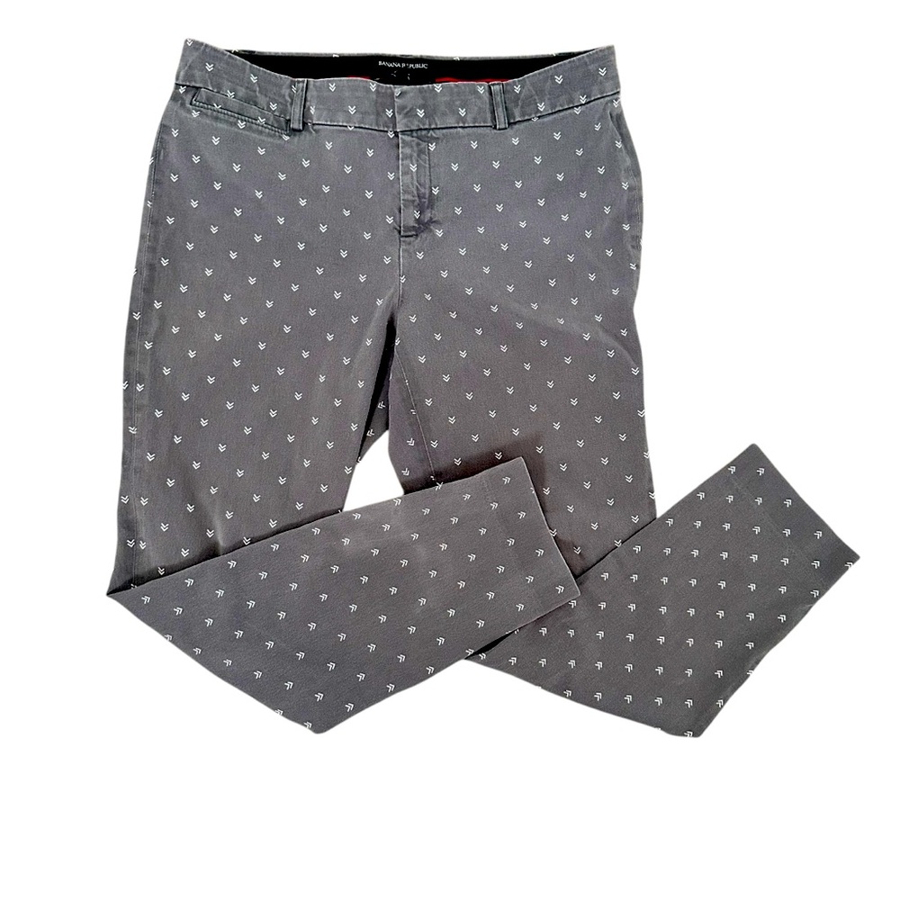 Banana Republic Sloan Pant Vintage Low Rise 2015 Y2K Chevron Arrow Print
